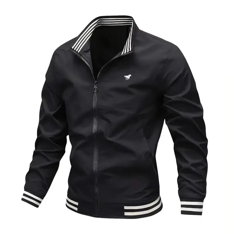 Stand Collar Casual Windproof Zipper Jacket