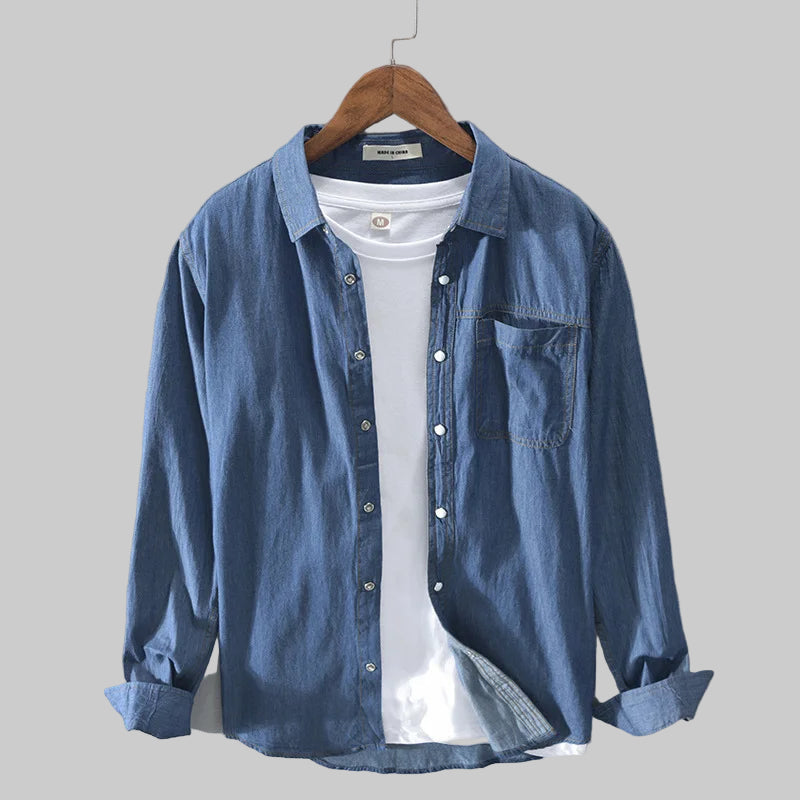 Casual Denim Long-Sleeve Shirt