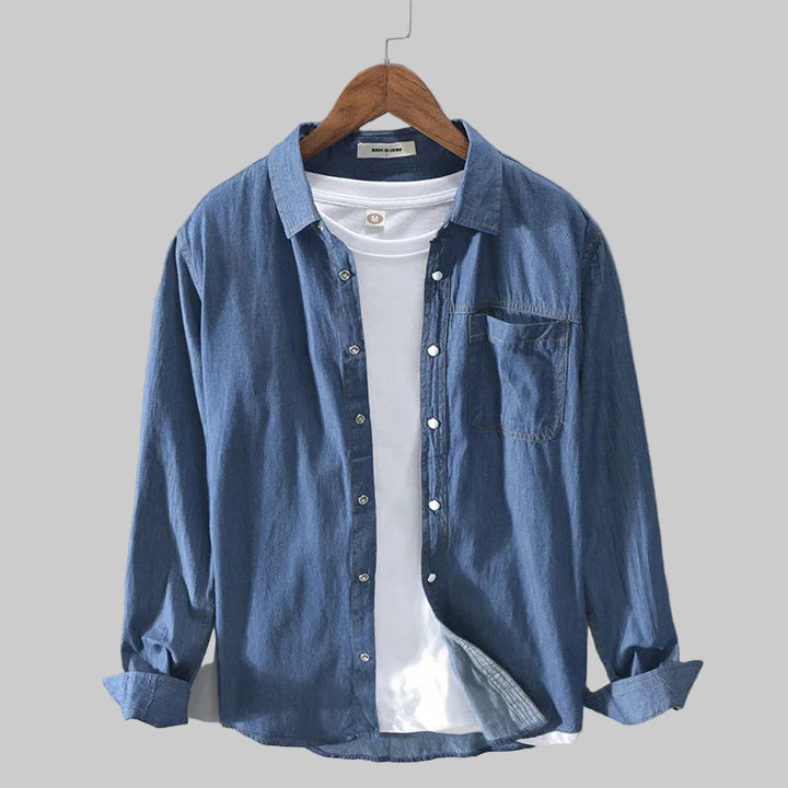 Casual Denim Long-Sleeve Shirt