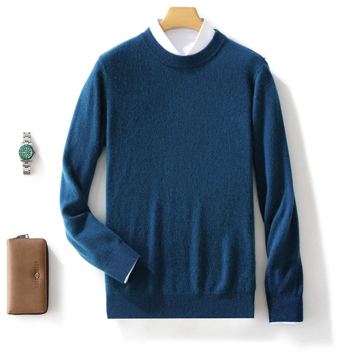 100% Pure Cashmere Thick Winter Crewneck Sweater
