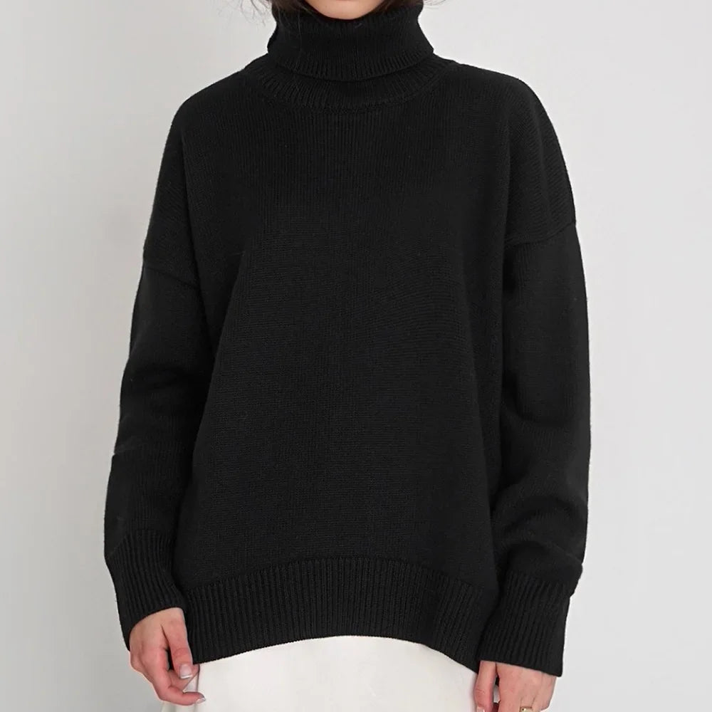 Cozy Thickened Fleece Turtleneck Sweater