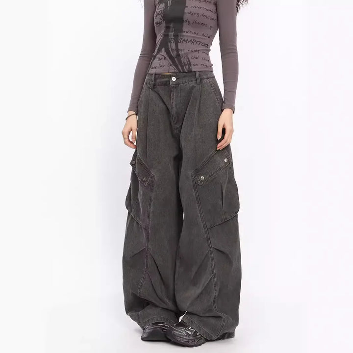 Retro Deconstructed Folded Pocket Cargo Pants
