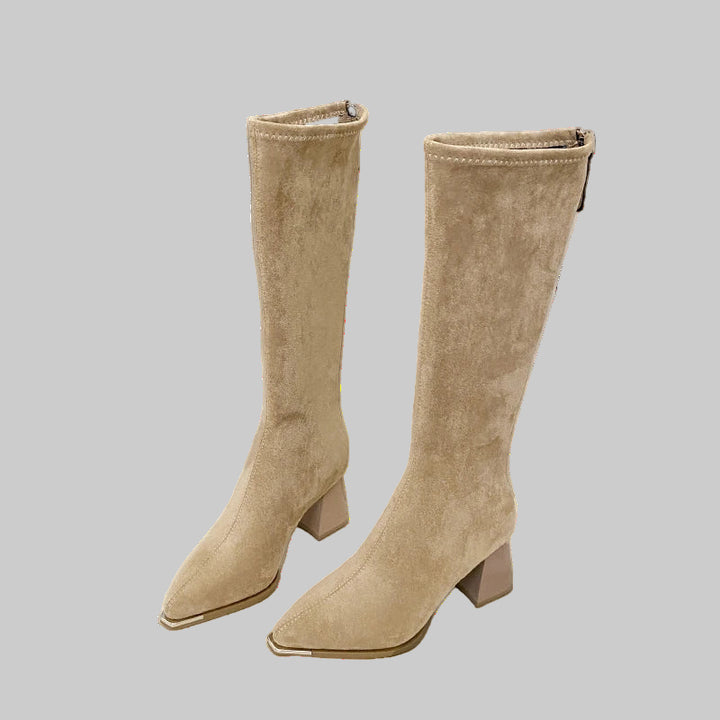 Chic Pointed Toe Suede Boots