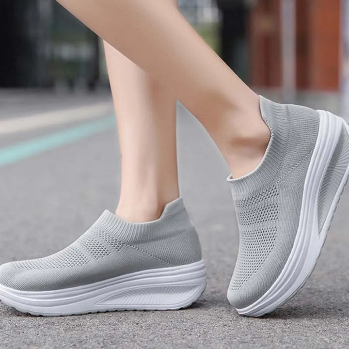 Vulcanized Thick Sole Slip-On Sneakers
