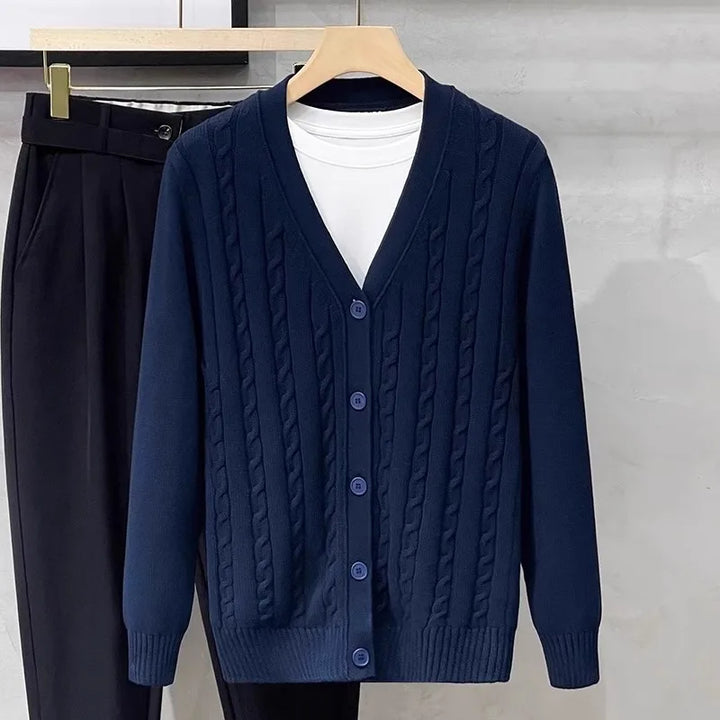 American Style V-Neck Knitted Sweater