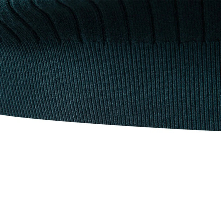 Striped Solid Color Turtleneck Sweater