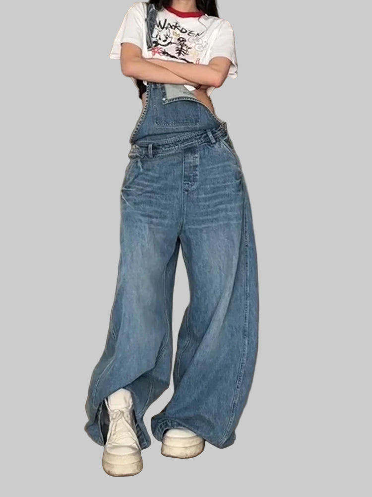 Vintage Baggy Denim Overalls