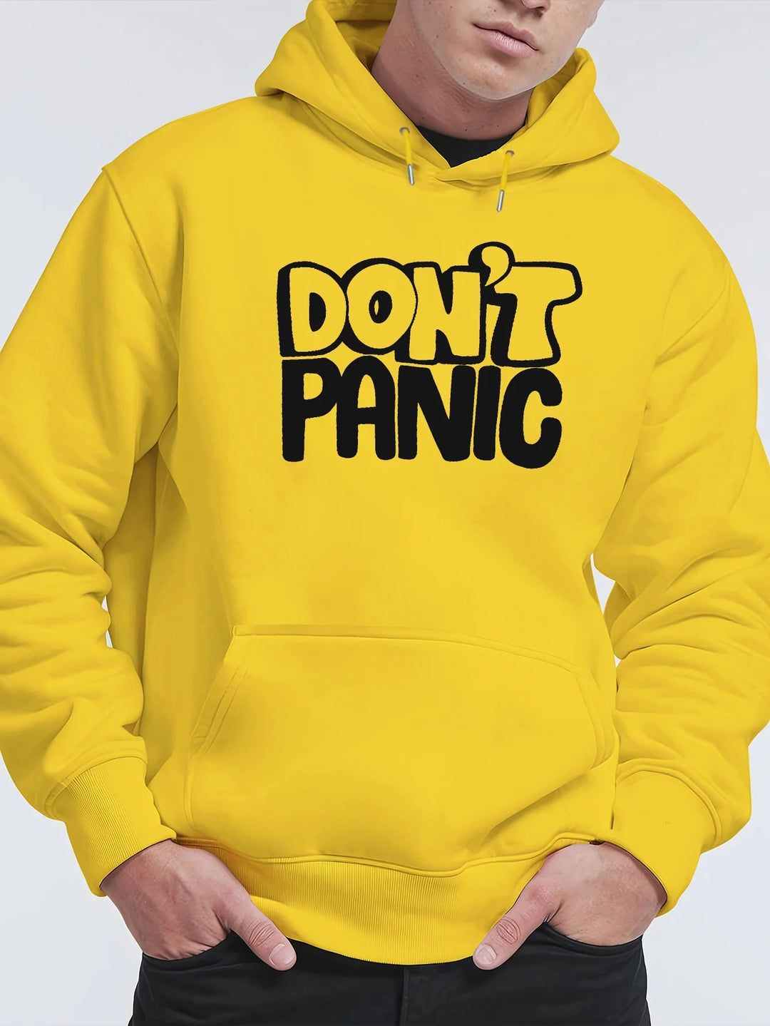 Casual Unisex “DON’T PANIC” Graphic Hoodie
