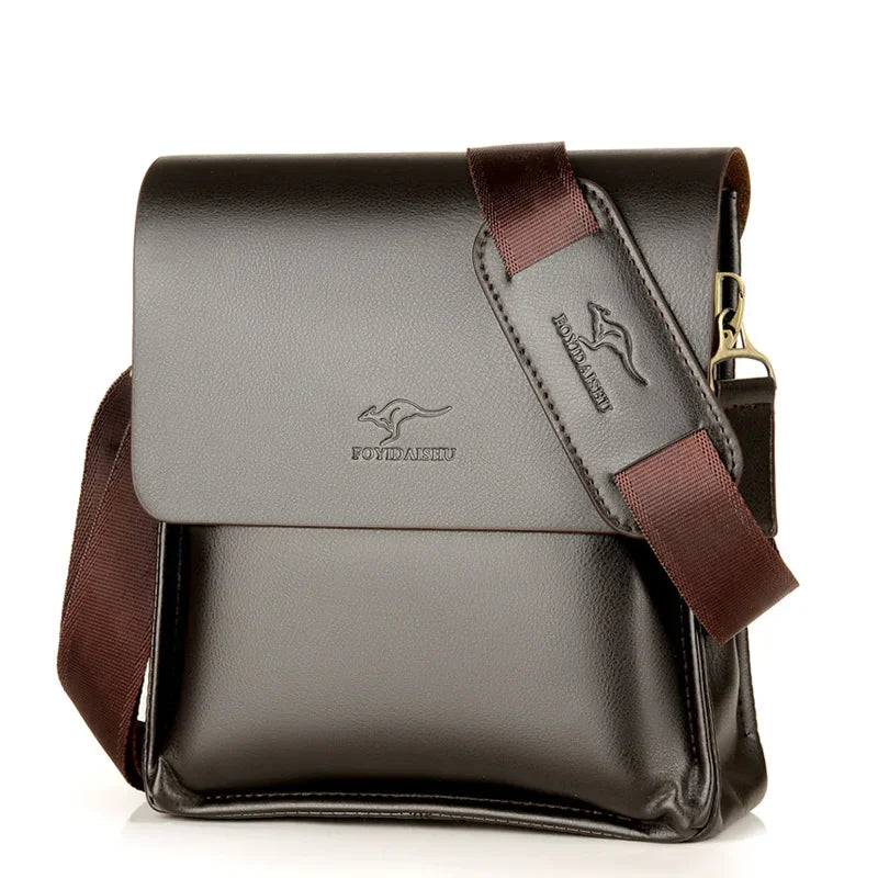 Luxury Kangaroo Brand Leather Messenger Bag