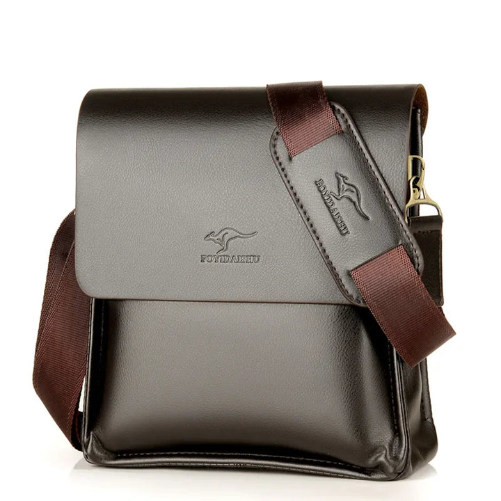Luxury Kangaroo Brand Leather Messenger Bag