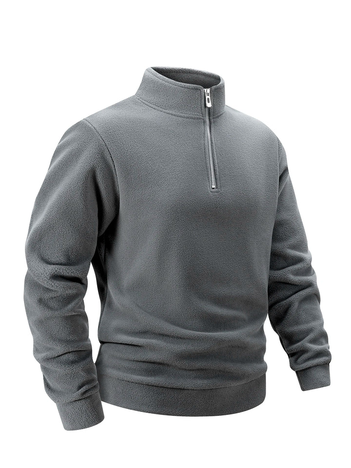Casual Fleece Velvet Stand Collar Sweatshirts