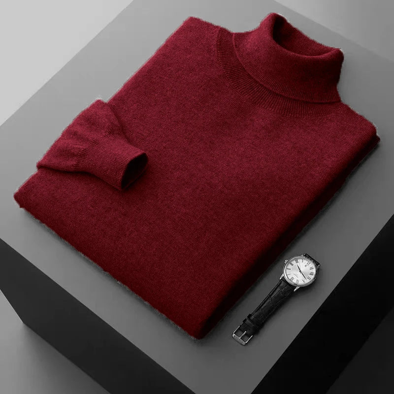 Thick Woolen Turtleneck Pullover Sweater
