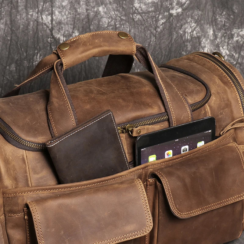 Genuine Leather Crazy Horse Travel Luggage