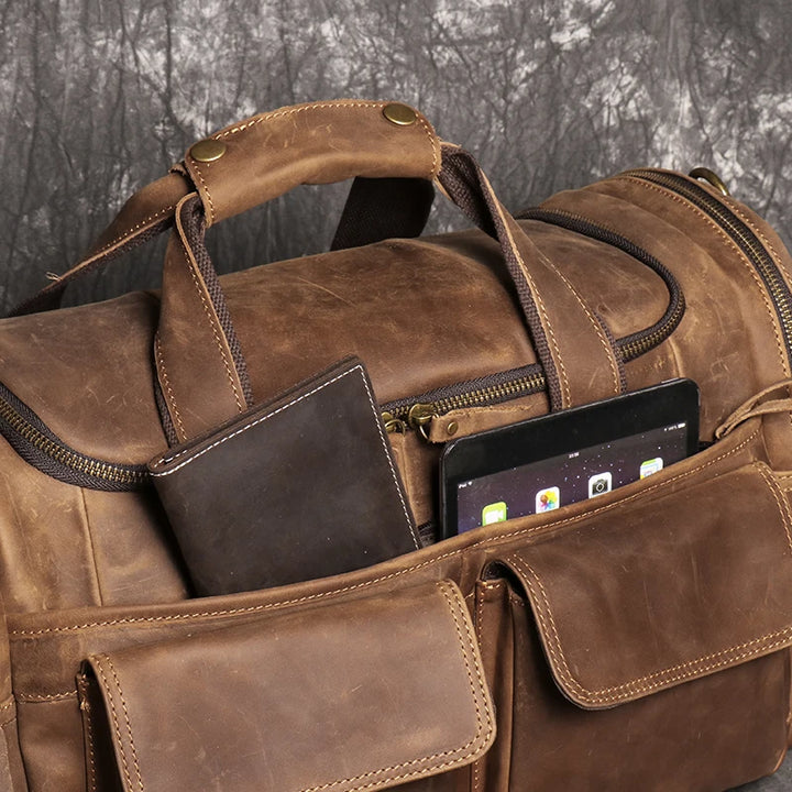 Genuine Leather Crazy Horse Travel Luggage
