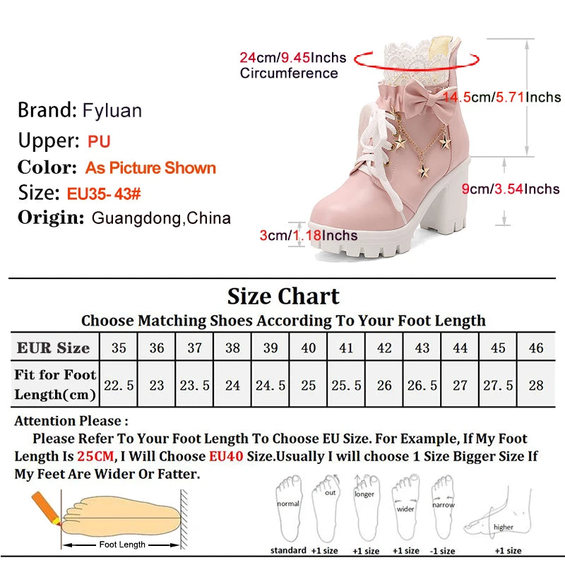 Lace-Up Ankle Boots with Back Zipper