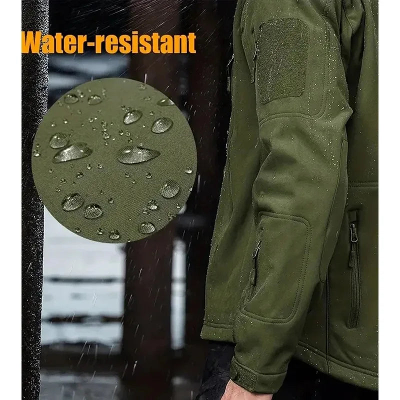 Tactical Soft-Shell Hooded Waterproof Military Jacket