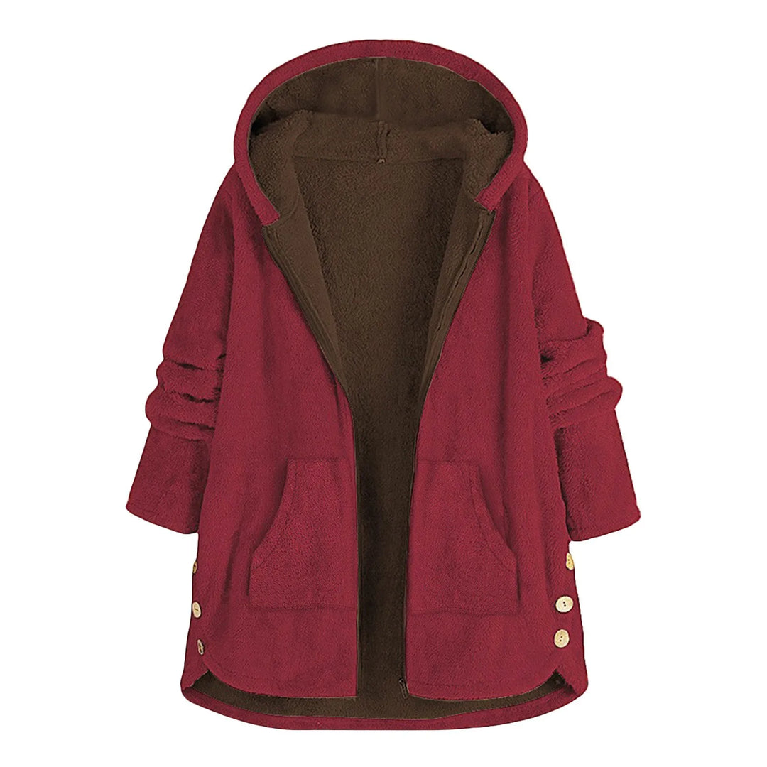Cotton Double Fleece Loose Fit Hooded Coat