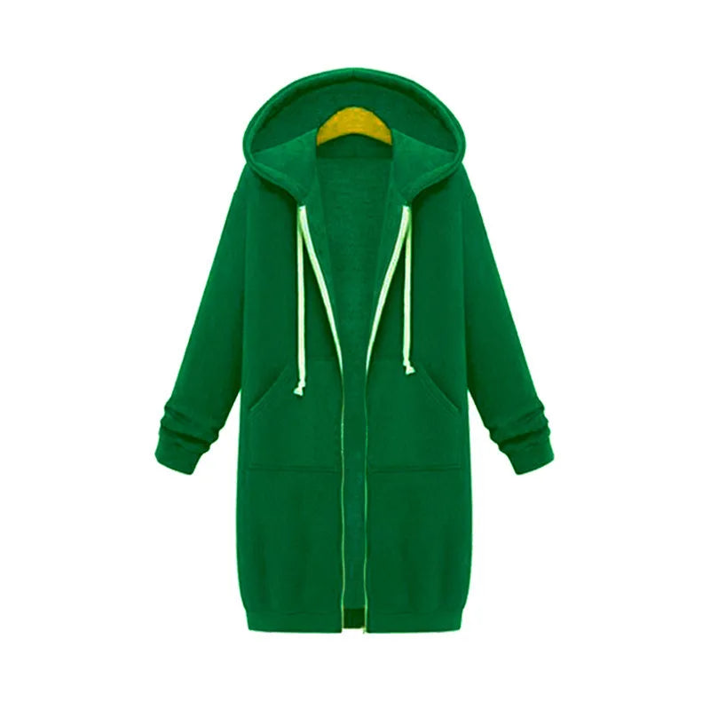 Hooded Long Thick Loose Sweatshirt