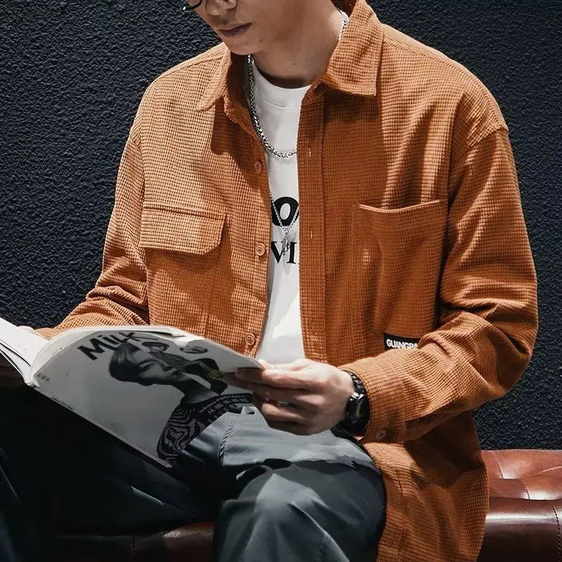 Classic Lapel Quilted Shirt Jacket