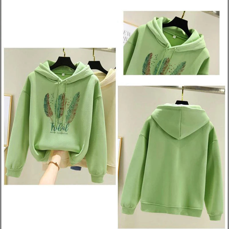 Velvet Casual Loose Hoodie Sweatshirt
