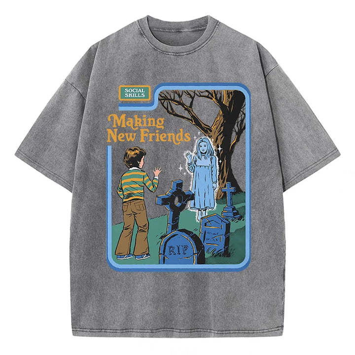 Retro-Inspired Oversized Cotton T-Shirt