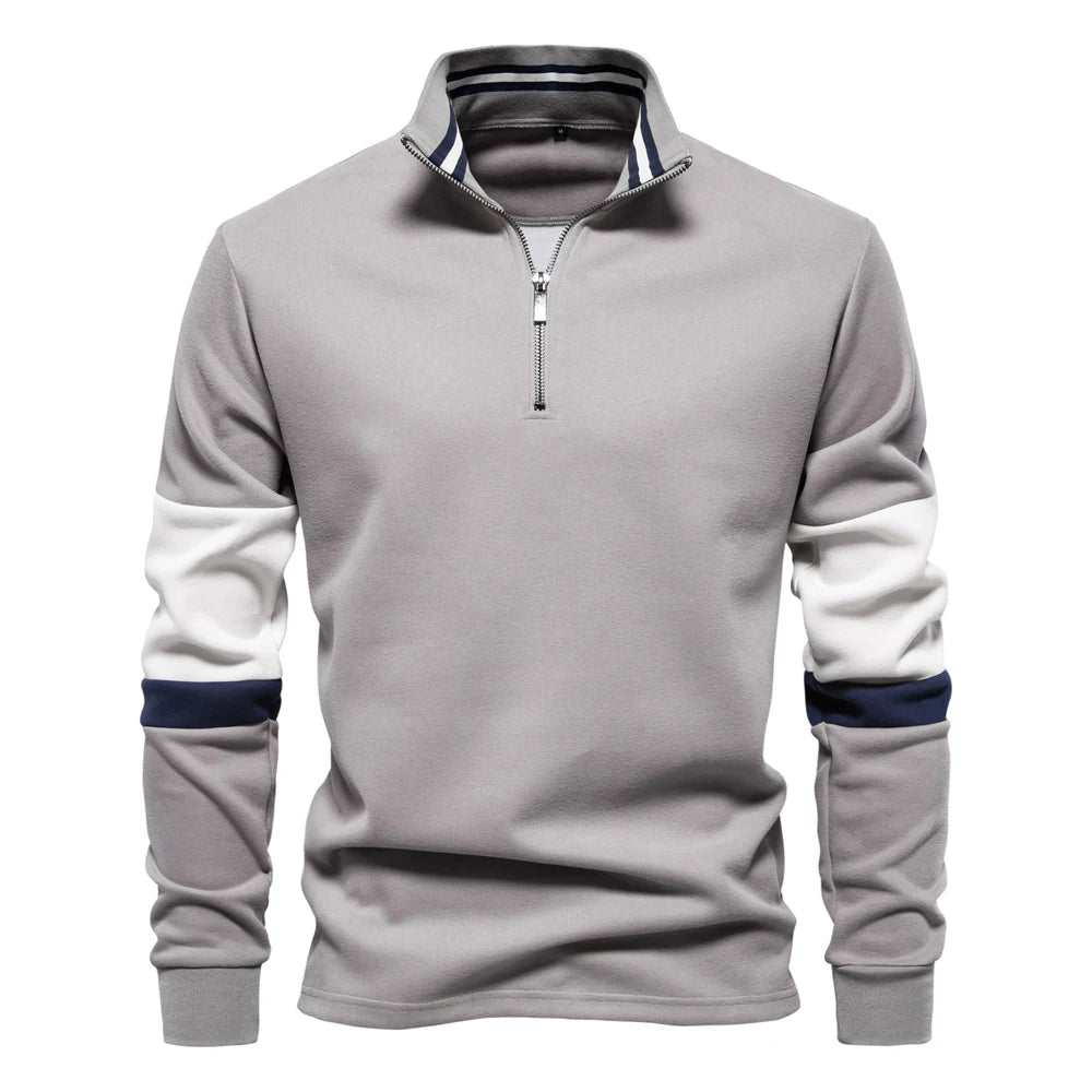 Lightweight Mock Neck Quarter-Zip Sweatshirt