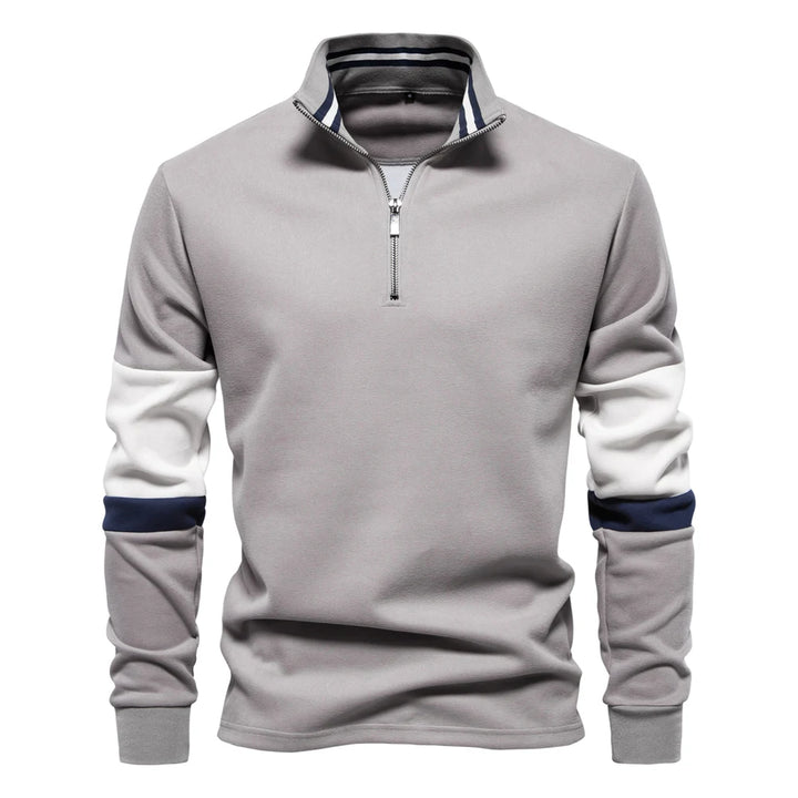 Lightweight Mock Neck Quarter-Zip Sweatshirt
