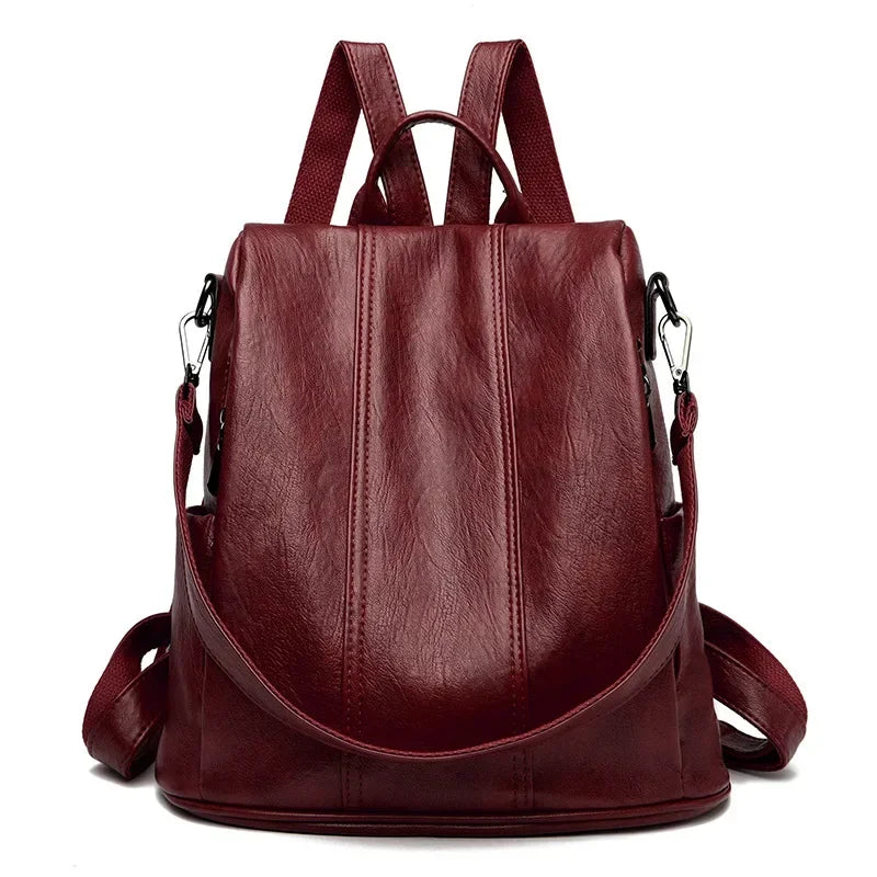 Anti-Theft Vintage Leather Fashion Backpack