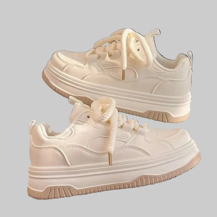 Round-Toe Lace-Up Skateboard Sneakers