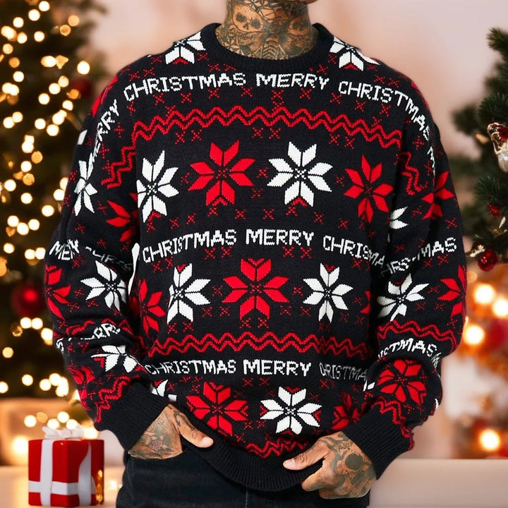 European American Jacquard Christmas Sweater