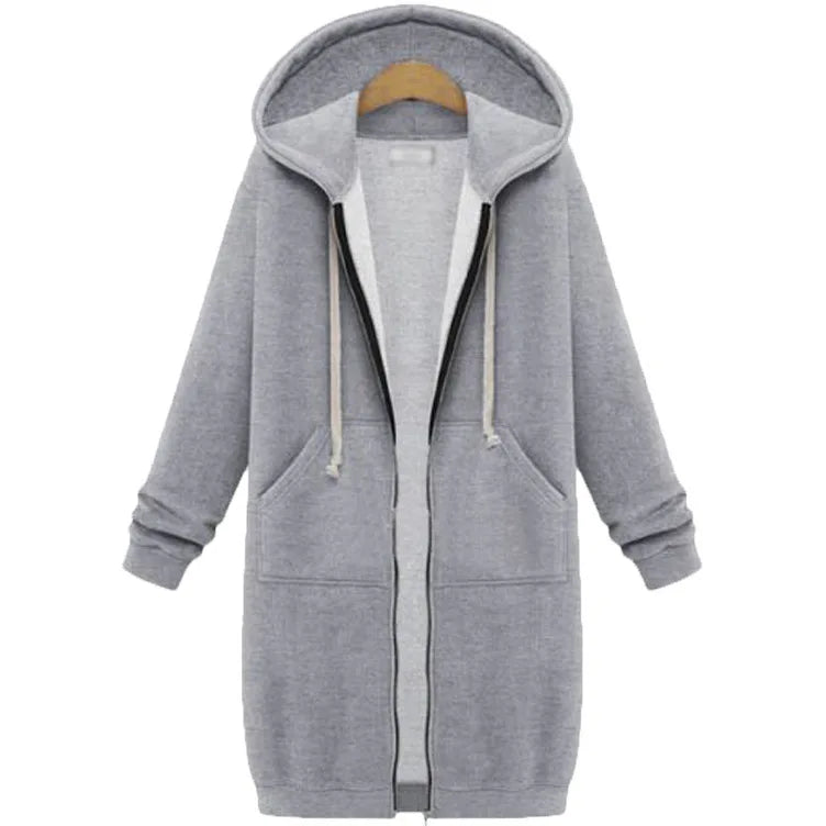 Hooded Long Thick Loose Sweatshirt