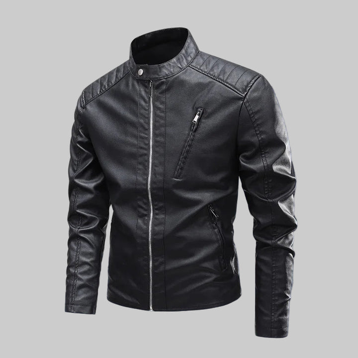 Slim Fit Leather Trendy Motorcycle Jacket