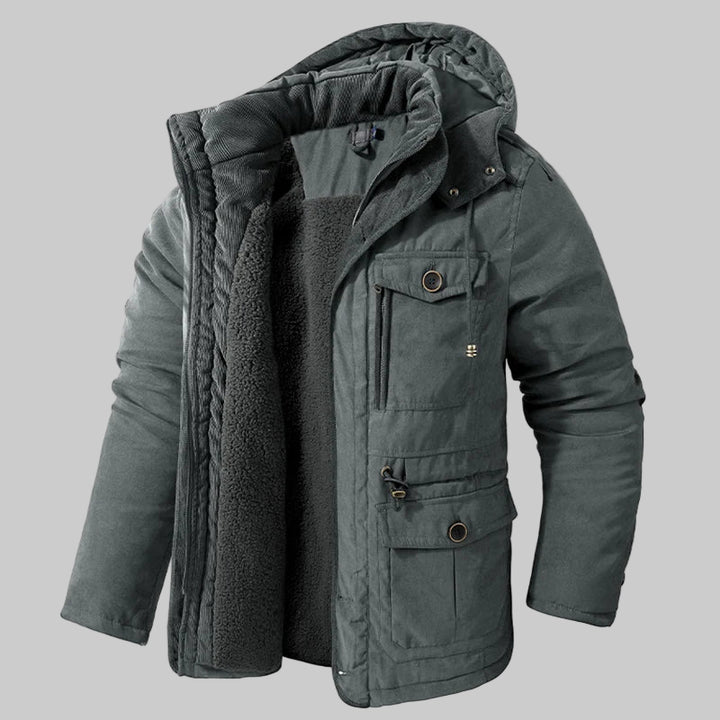 Warm Cotton Padded Fleece Parka Winter Jacket