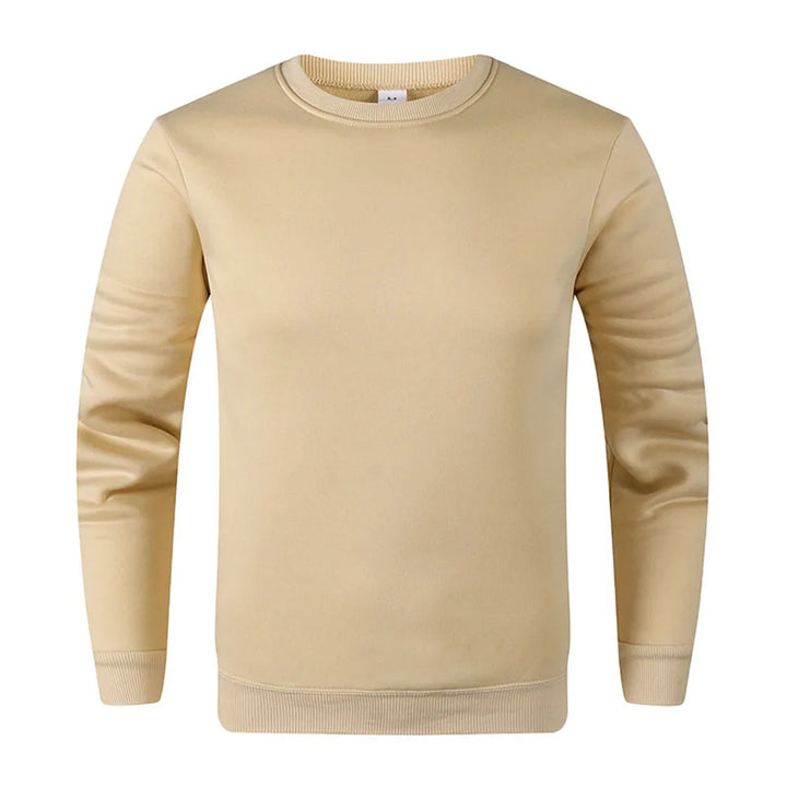 Solid Color Long Sleeve Casual Sweatshirt