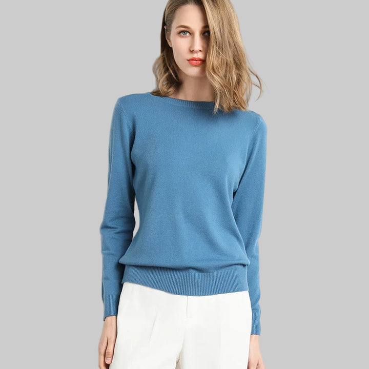Cashmere Slim Fit Round Neck Wool Sweater