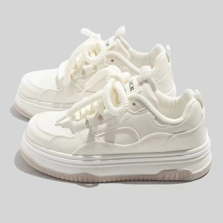 Round-Toe Lace-Up Skateboard Sneakers