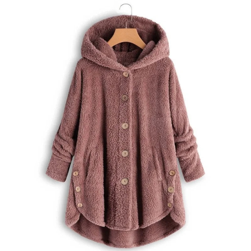 Trendy Hooded Plush Cozy Teddy Bear Jacket