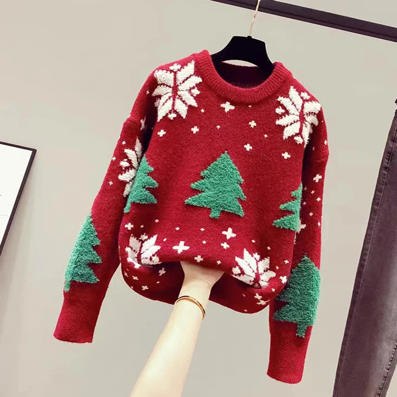 Christmas Tree Snow Knitted Christmas Sweater