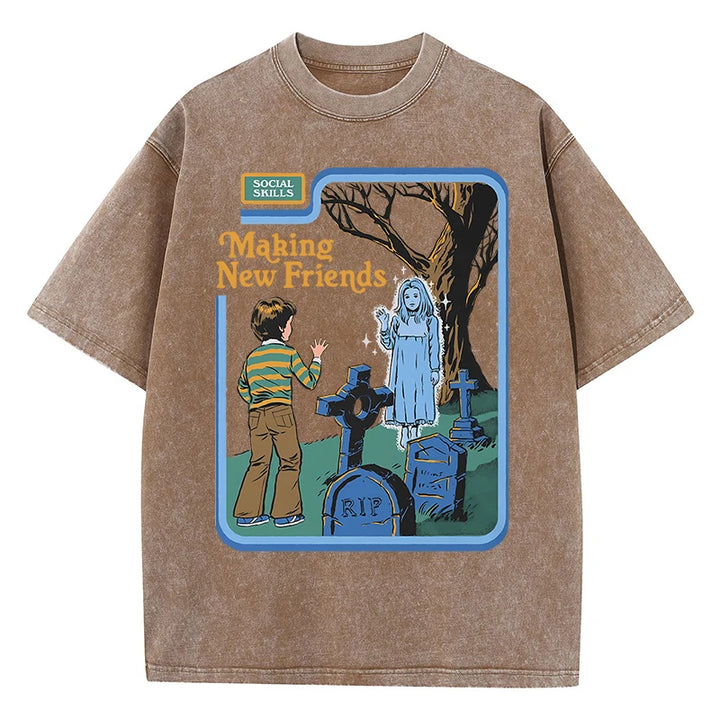 Retro-Inspired Oversized Cotton T-Shirt