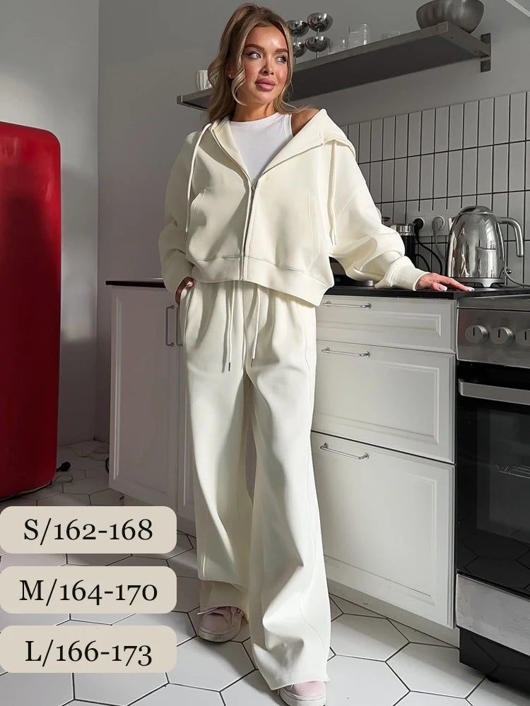 Zipper Hoodie and Sweatpants set