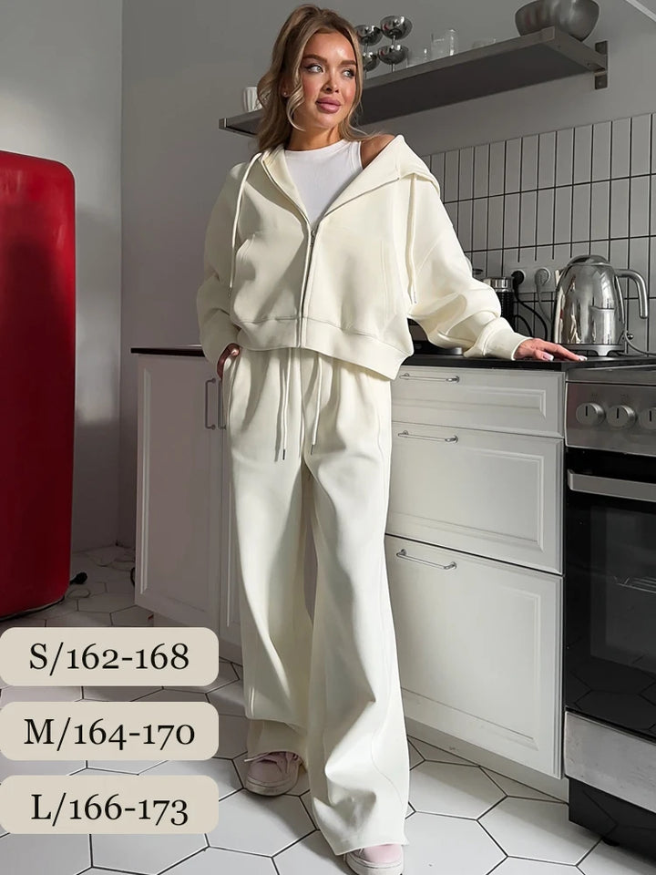 Zipper Hoodie and Sweatpants set