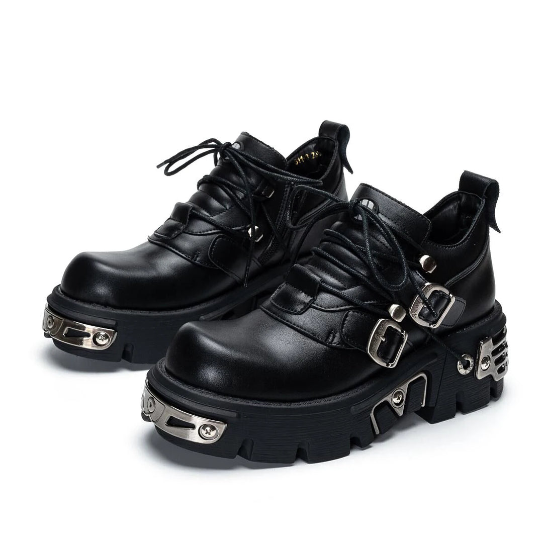 Dark Punk Gothic Rock Leather Shoes