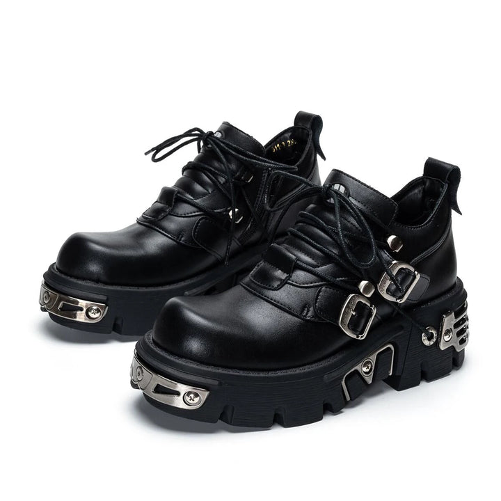 Dark Punk Gothic Rock Leather Shoes