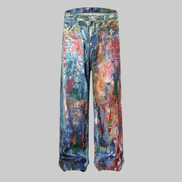 Vintage 3D Splashed Ink Jeans
