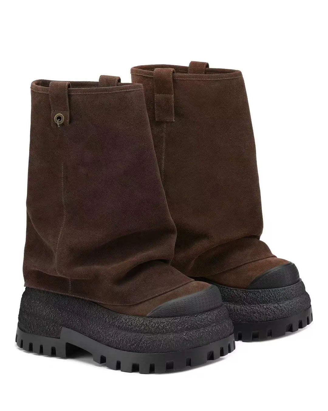 Vintage-Inspired Chunky Sole Combat Boots