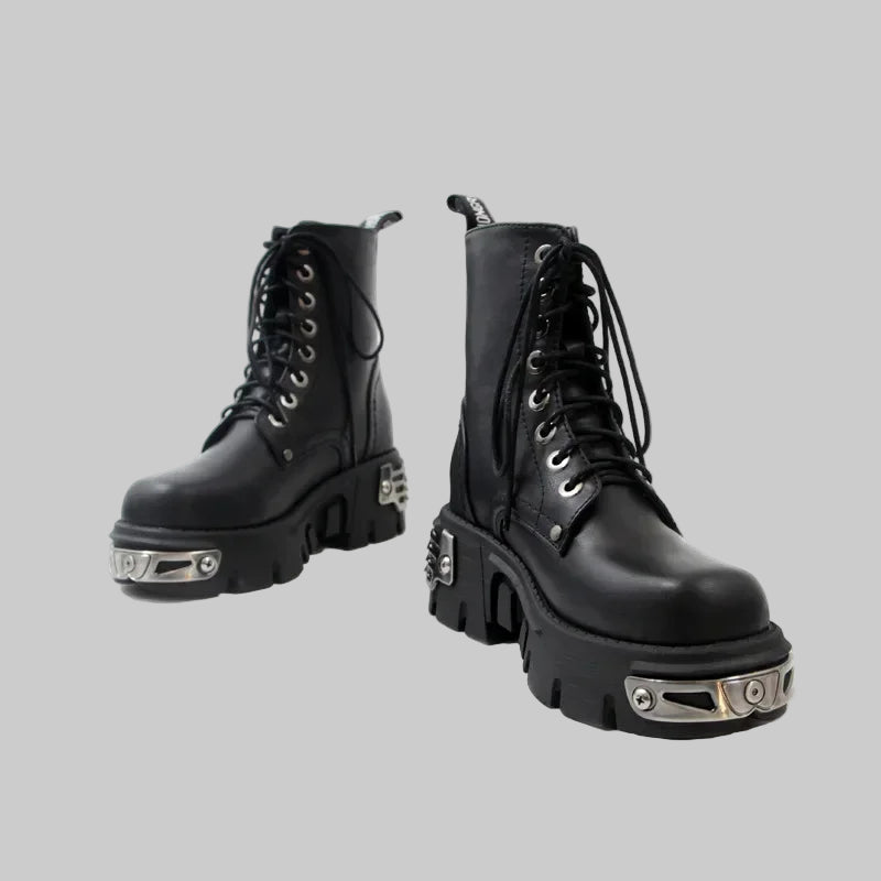 Punk Style Platform Ankle Boots
