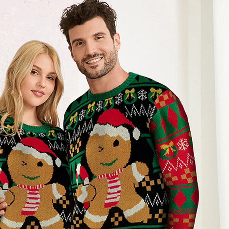 Gingerbread Family Matching Christmas Sweaters