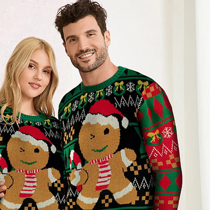 Gingerbread Family Matching Christmas Sweaters