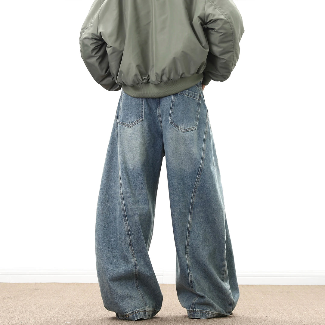 Wide-Leg Denim Loose Jeans