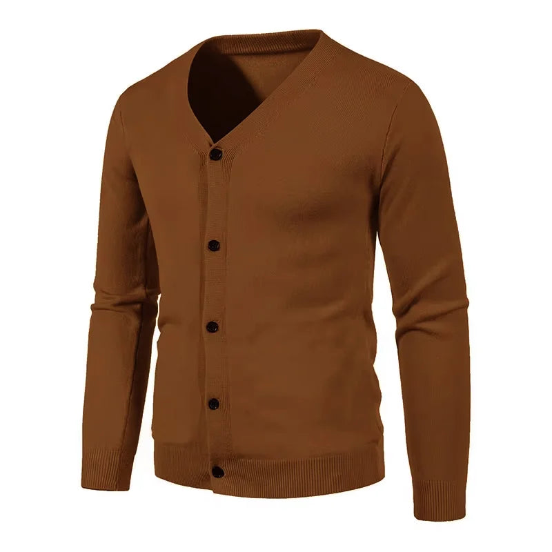 Lightweight V-Neck Knitted Slim Fit Sweater